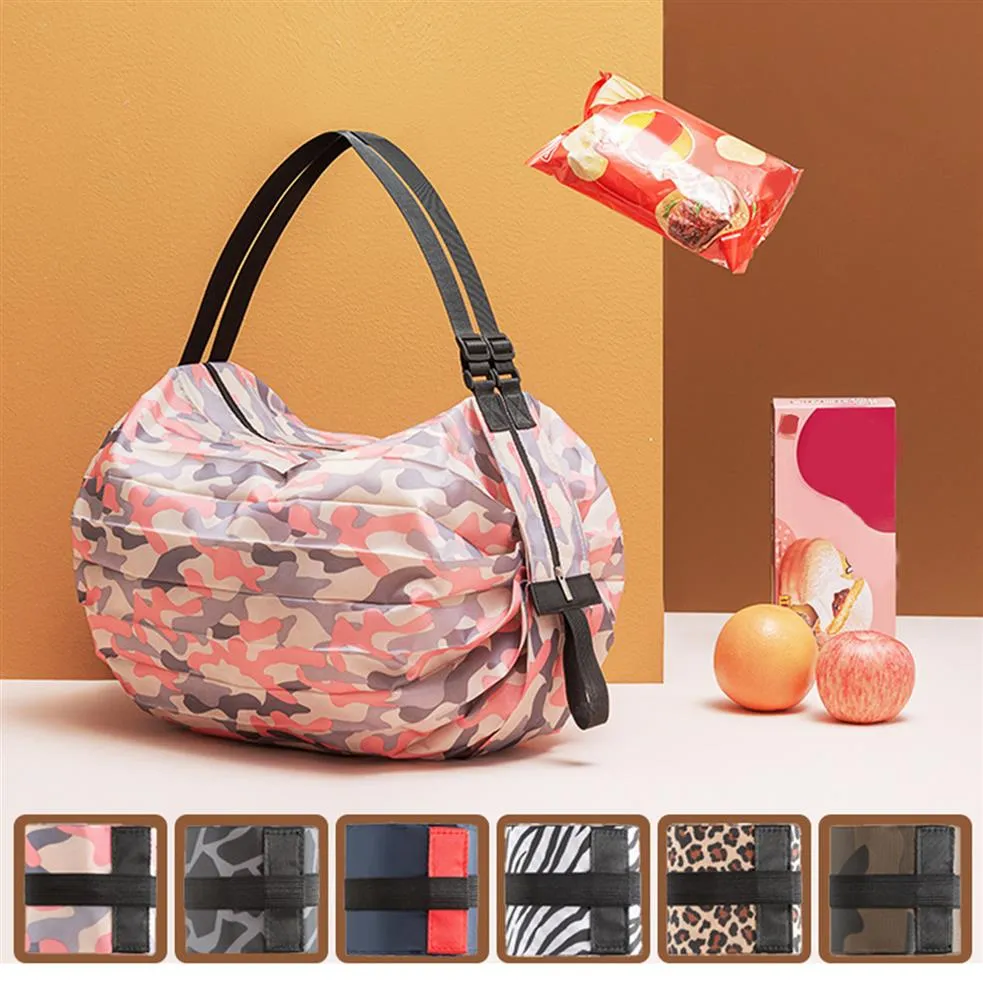 Foldable Storage Bags Reusable Travel One-Shoulder Portable Waterproof Large Grocery Supermarket Eco-Friendly Shopping Bag250b