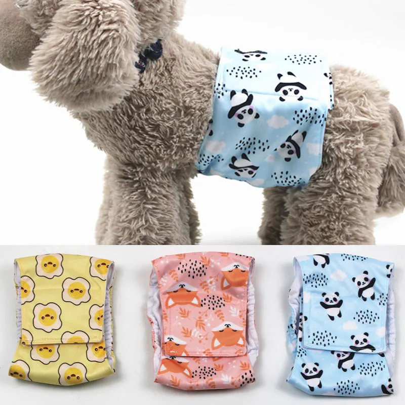 High Absorbing Washable Male Dog Diapers With Reusable Wrap Belly Bands
