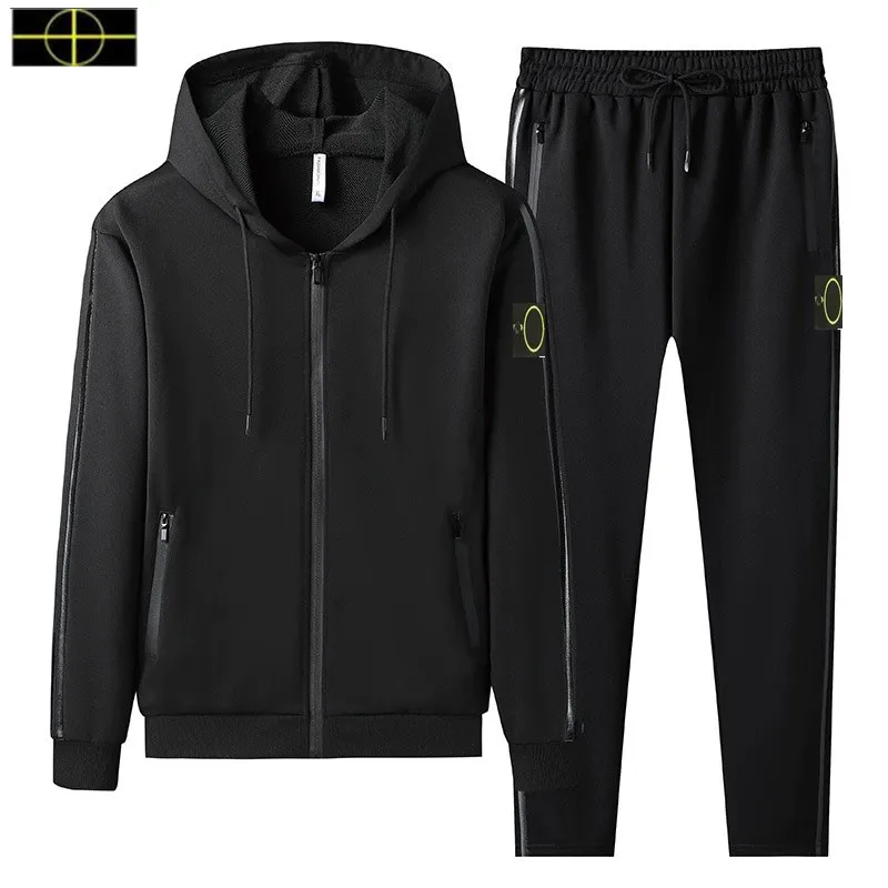 Tracksuits Stonees hoodie Autumn Stones Fashion Classic Islands Jacket Solid Casual CP Sports Suit Is Land Men's Two Piece Hooded Zipper Top Rriz