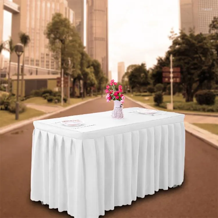 Toalha de Mesa Saia Poliéster Capa Retangular Sala de Conferência Toalha de Mesa Para Festa de Casamento El Decor