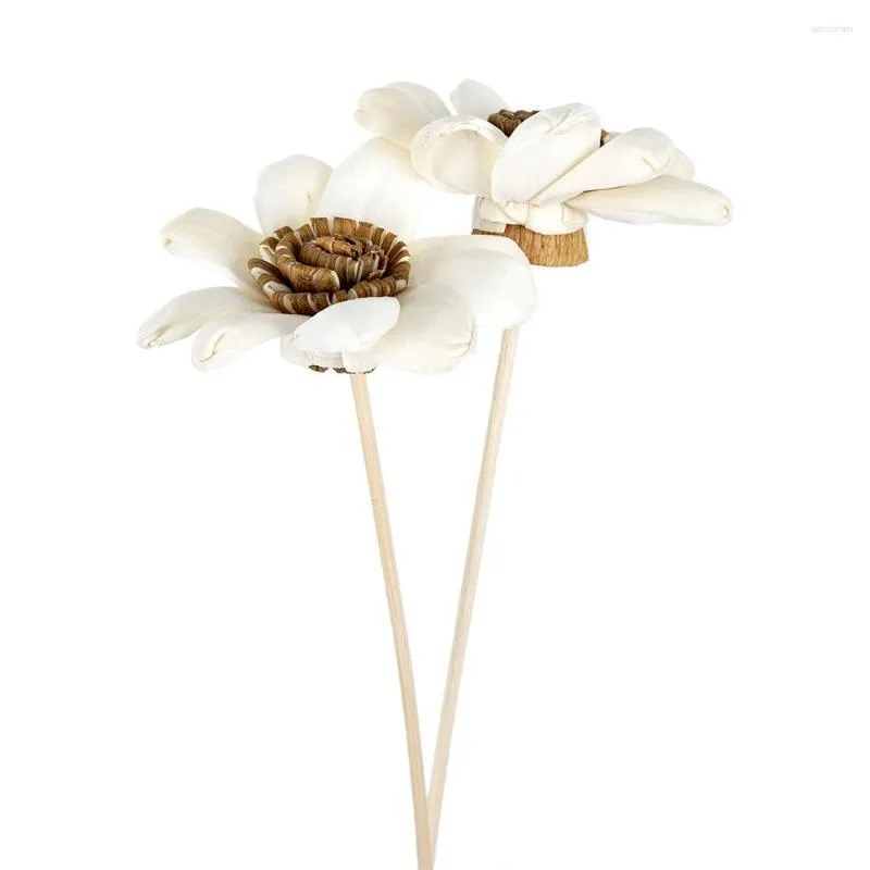 Fiori decorativi 2PCS Sun Flower Fireless Rattan Stick Diffusore di fragranze Decorazioni per la casa fai da te