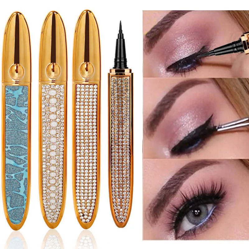 Eye Shadow/Liner Combination Magic Self Adhesive Lashes Eyeliner Long