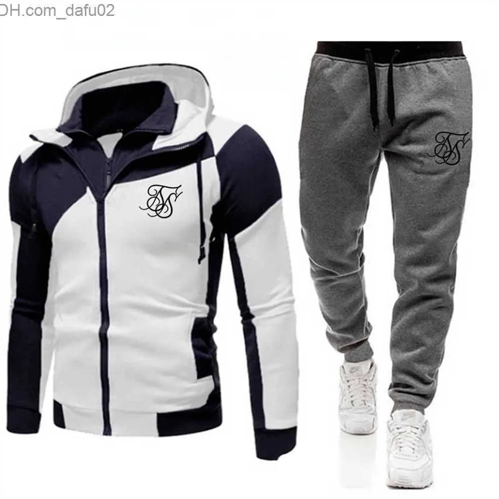 ZMIN Warm Sport Suit Men 2 Pieces/Set Winter Sportsuit