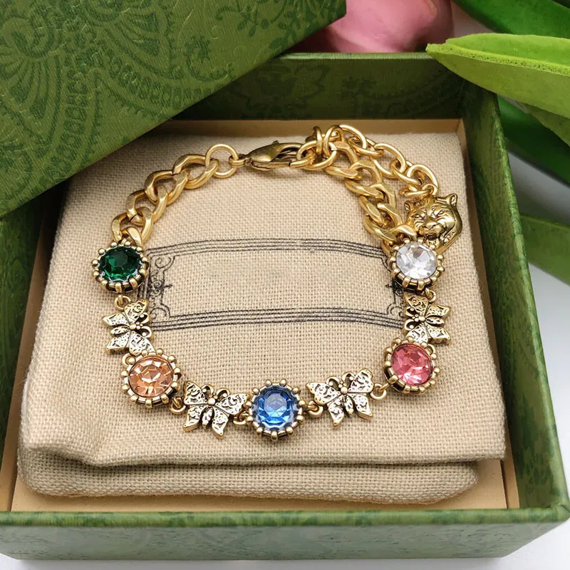 Gold Jewelry Dimond Chain Bracelet Fashion Bracelets Designer for Women G Luxury Classic Lady Jewlery Cuban Link Charm Bracelet 237245C