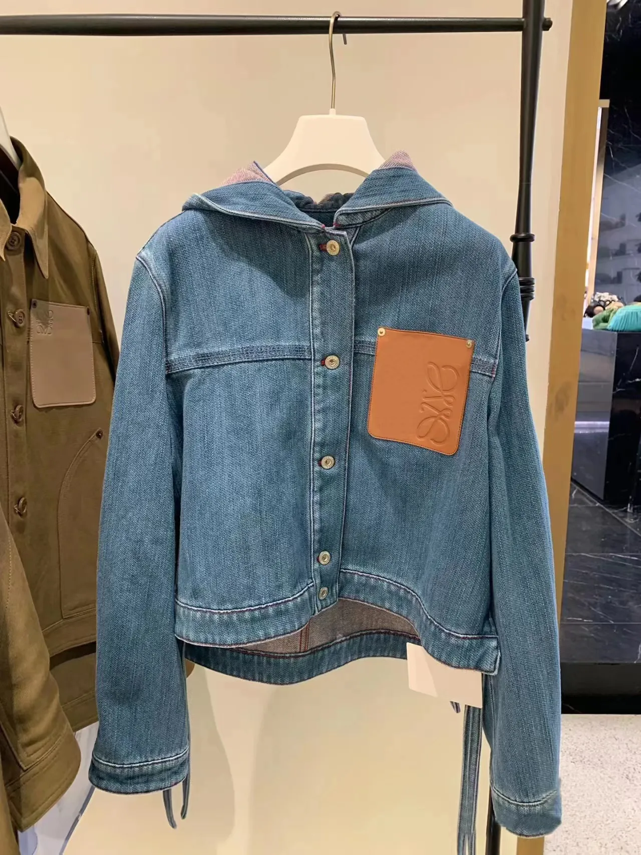 Womens Denim Jacket With Hood Casual Jean Coat For Spring, Street