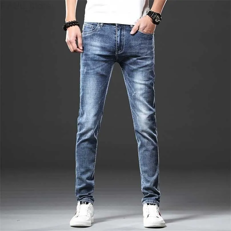Мужские джинсы Jantour Brand Brand Skinny Men Slim Fit Joggers растягивает мужские брюки карандашо
