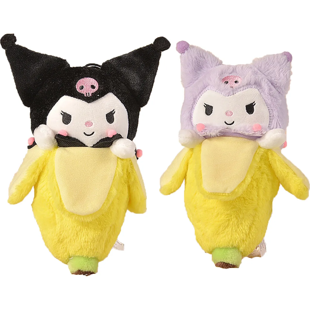 Hurtowe nowe produkty Śliczne banan Kuromi Plush Toys Purple Imp Doll Bawmise Placze play play -play świąteczne prezenty Dekorowanie pokoju