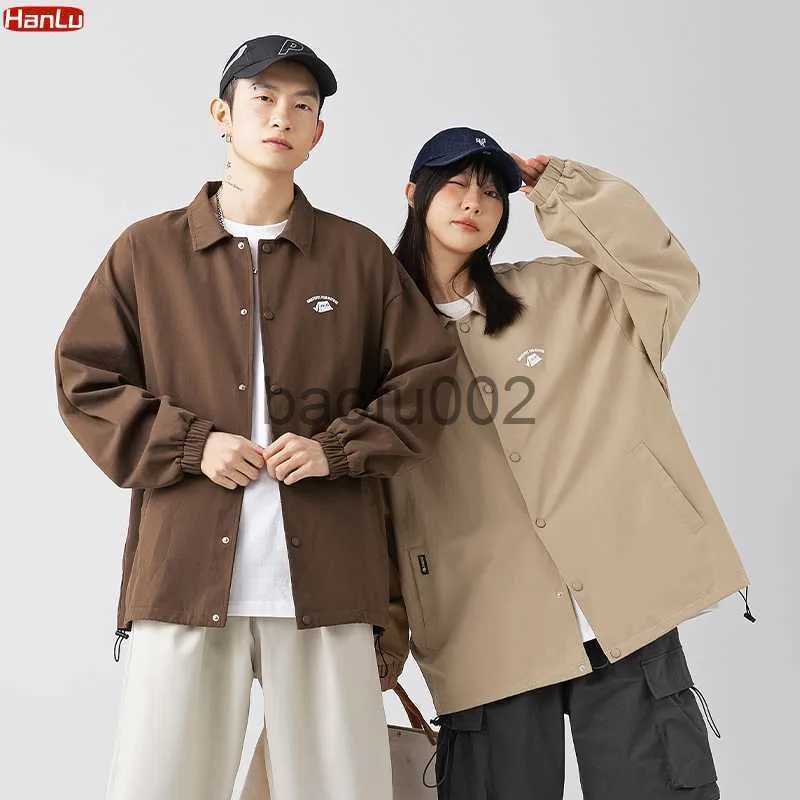 Männer Jacken 2023 Frühling Oversize Shirt Mäntel Männer / Frauen Baggy Bluse Mantel Mode Koreanische Streetwear Oberbekleidung Reine Cott Tops männlich Plus Größe J230724