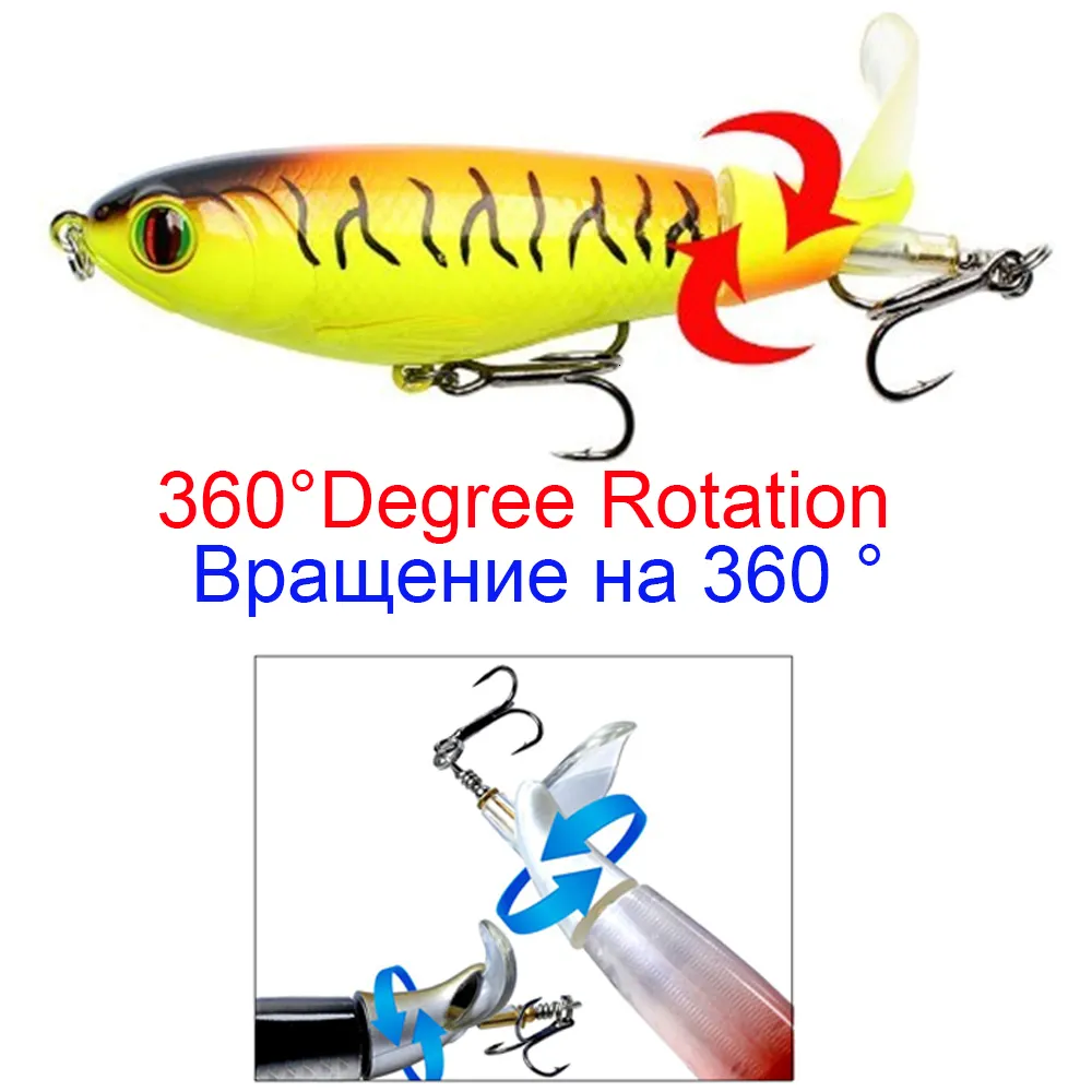 Giant Popper Water Fishing Bait Set 3/4/13g/16g, 35g Top, Soft