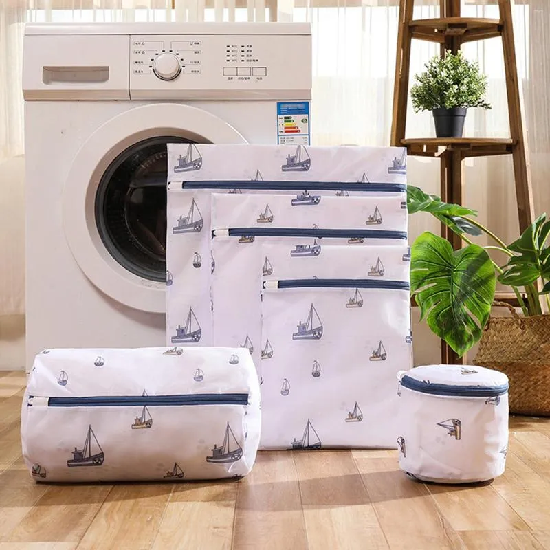 Laundry Bags Thickened Fine Mesh Printing Washing Machine Care Bag Bra Underwear Net
