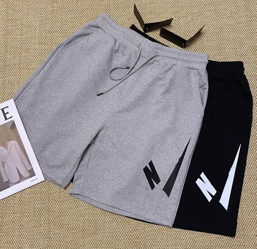 Menshorts Tekniska designer Shorts Tech Fleece Classic Style Elastic DrawString Black and Grey Sports Casual Shorts