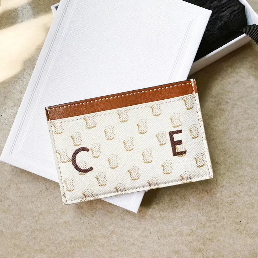 Luxury Credit Wallet Card Holder Cowhide Luxurys Designer Fashion Classic Womens Clutch Mens Pures Printed Pattern Panchromatic Coin Purses