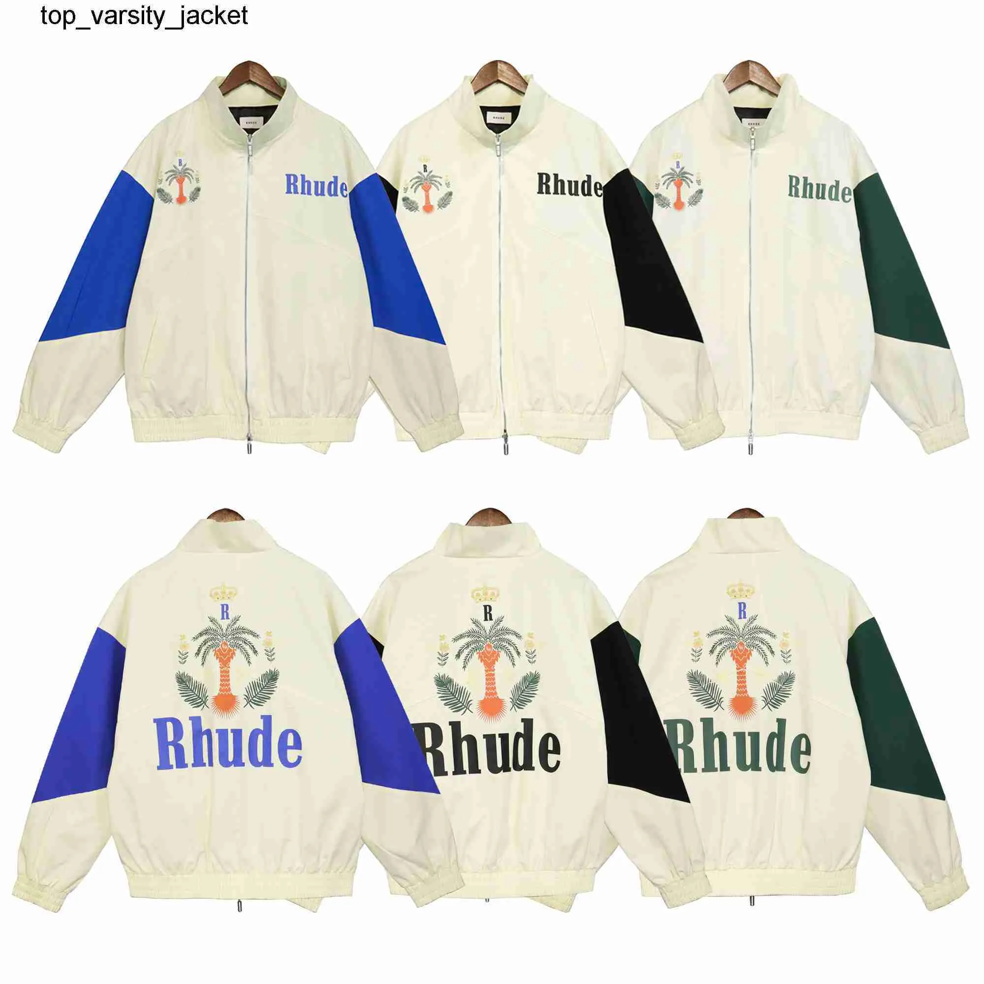 2023 designer fashion brand Rhude jackets Spring womens Men's Casual Jacket Windbreaker Couples Waterproof Outdoor varsity men Letterman Jacket