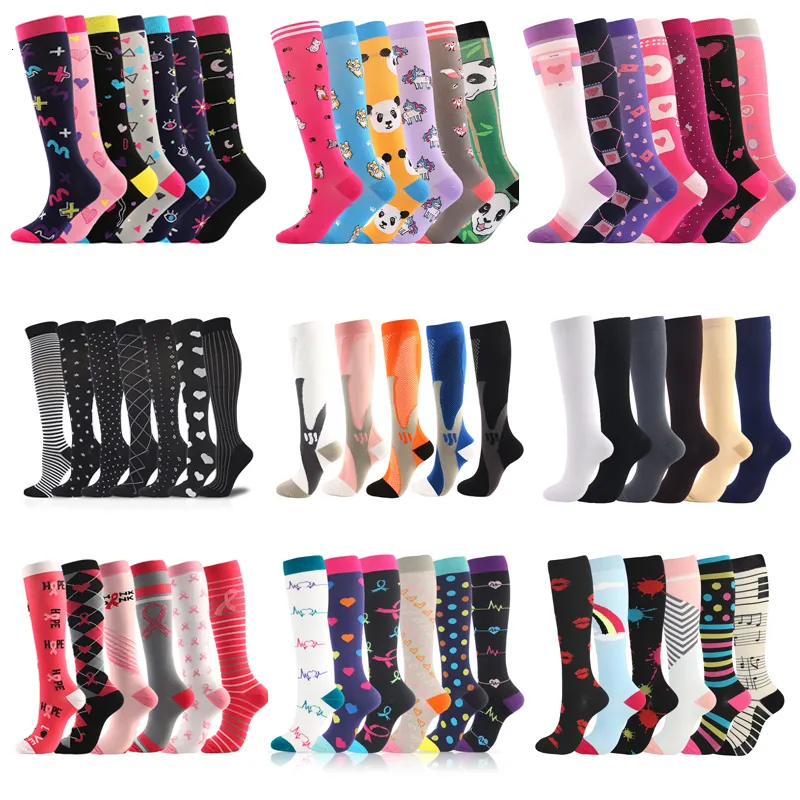 Chaussettes de sport Chaussettes de compression Hauteur du genou des femmes 30MmHg chaussettes de sport Edma diabète varices chaussettes de course Envoi direct en gros 230720