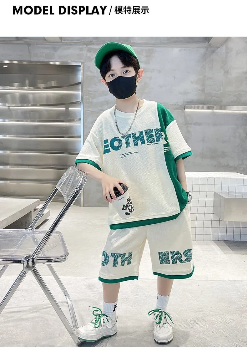 2023 Trendy Boys Summer Sports Suit - Loose Fit Short Sleeve