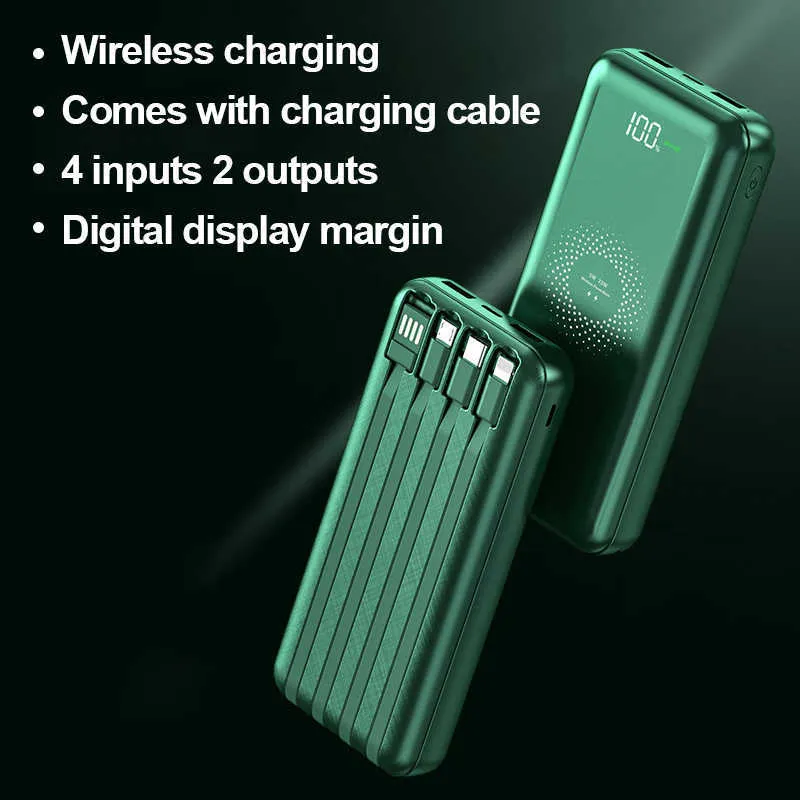 Wireless Fast Charging Power Bank Caricabatterie Portatile
