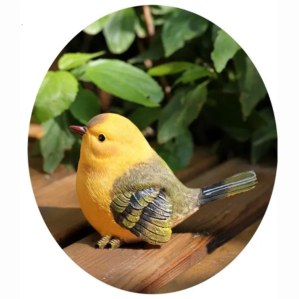 1 Pair Rural Garden Decor Desk Decor Emulation Bird Christmas Gift