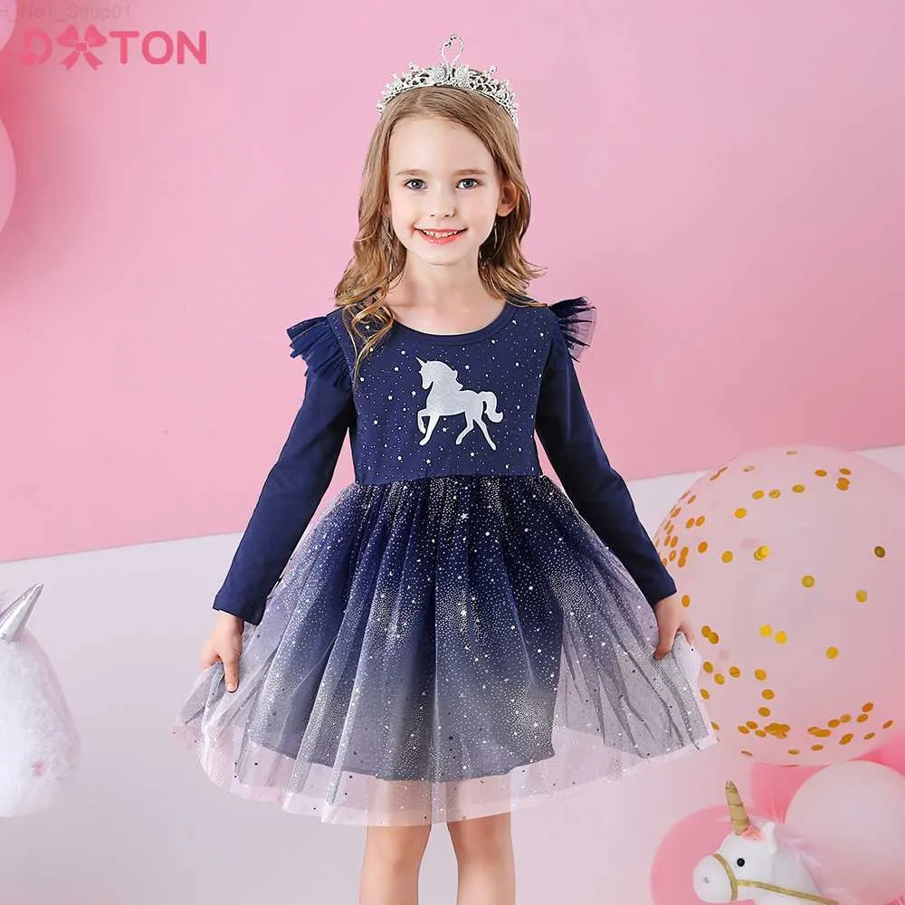 birthday long sleeve dresses Cute Pink Kids Party Dresses for Birthday Long Sleeves - main image 0