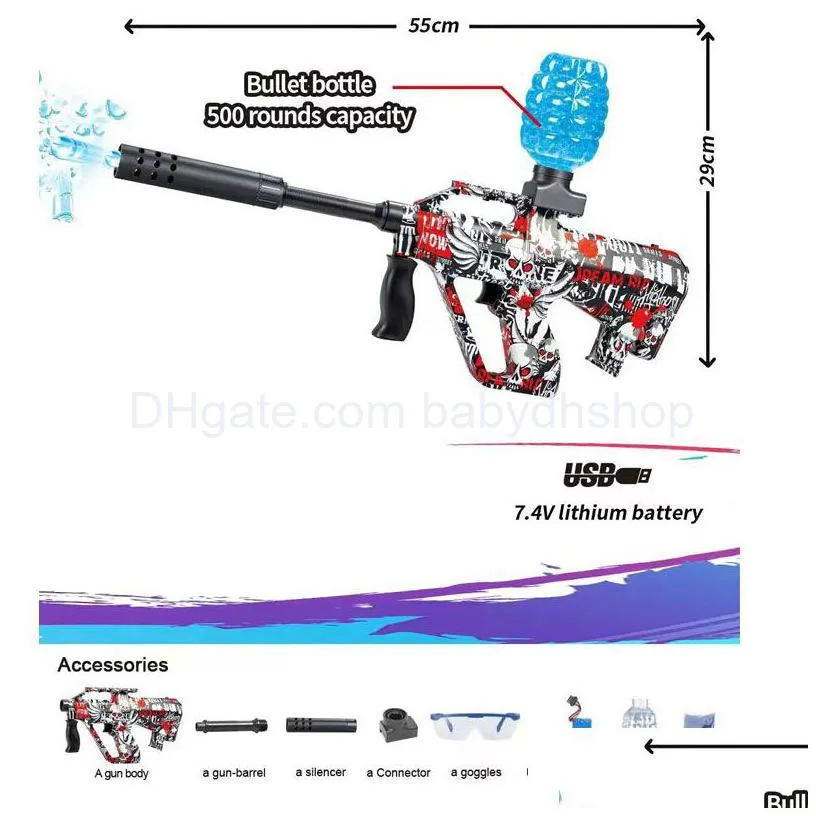  aug toy gun water gel blasters electric hydrogel toy rifle gun airsoft gun pistol for adults children boys birthday gifts