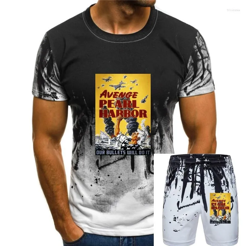 Männer Trainingsanzüge 2023 Mode Baumwolle Männer T Shirt Weltkrieg 2 USA Propaganda Avenge Pearl Harbor T-Shirt