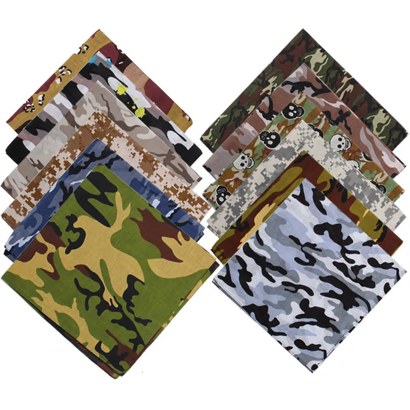 Mode Gezichtsmaskers Halsbeenkap Camouflage Bandana Katoen Hoofddeksels Vrouwen Sjaals Hoofdband Mannen Camping Masker Slobkousen Braga Cuello Wandelsjaals Hoge kwaliteit 230721