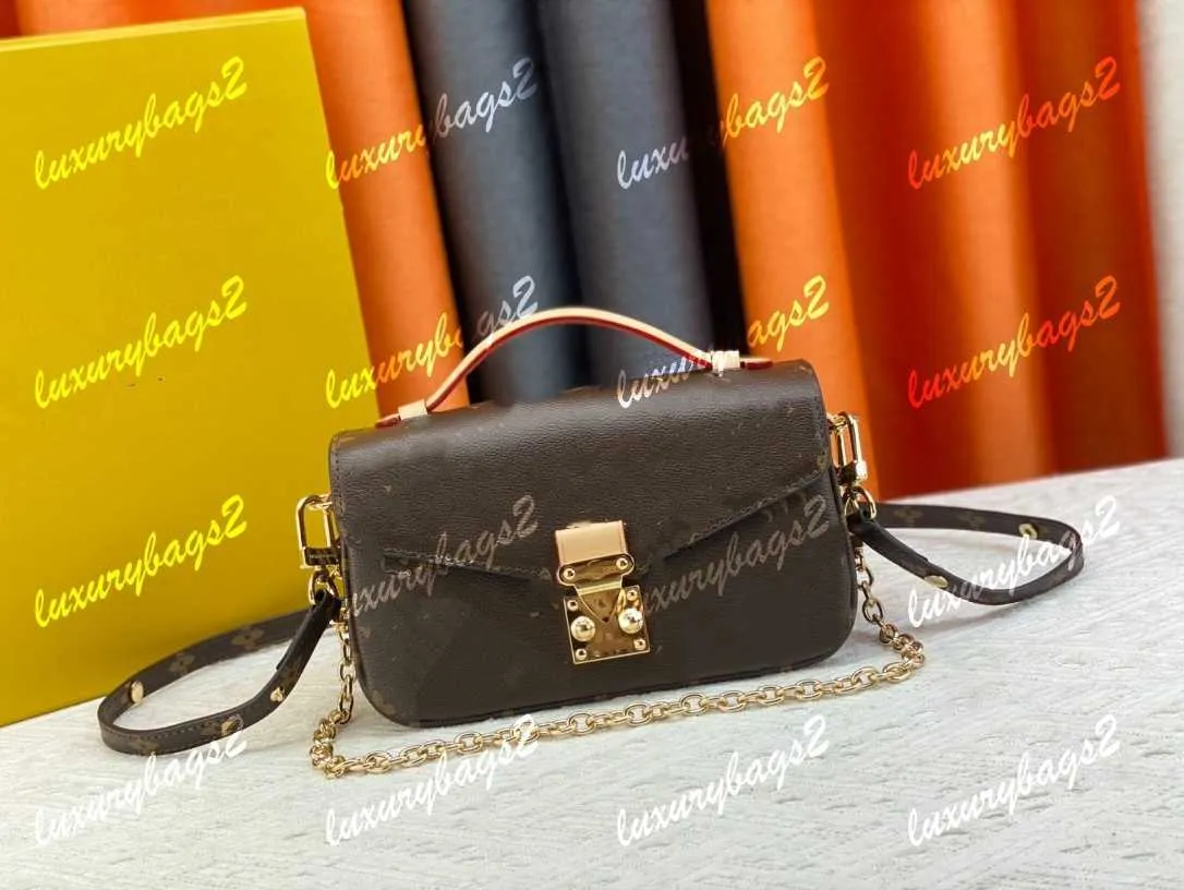 Luxury Designer Bag Women Handbags Designers Brown Handbag Shoulder Bags M46279 M46595 East West S-Lock Genuine Leather 21.5cm Emboss 9 Colors Crossbody