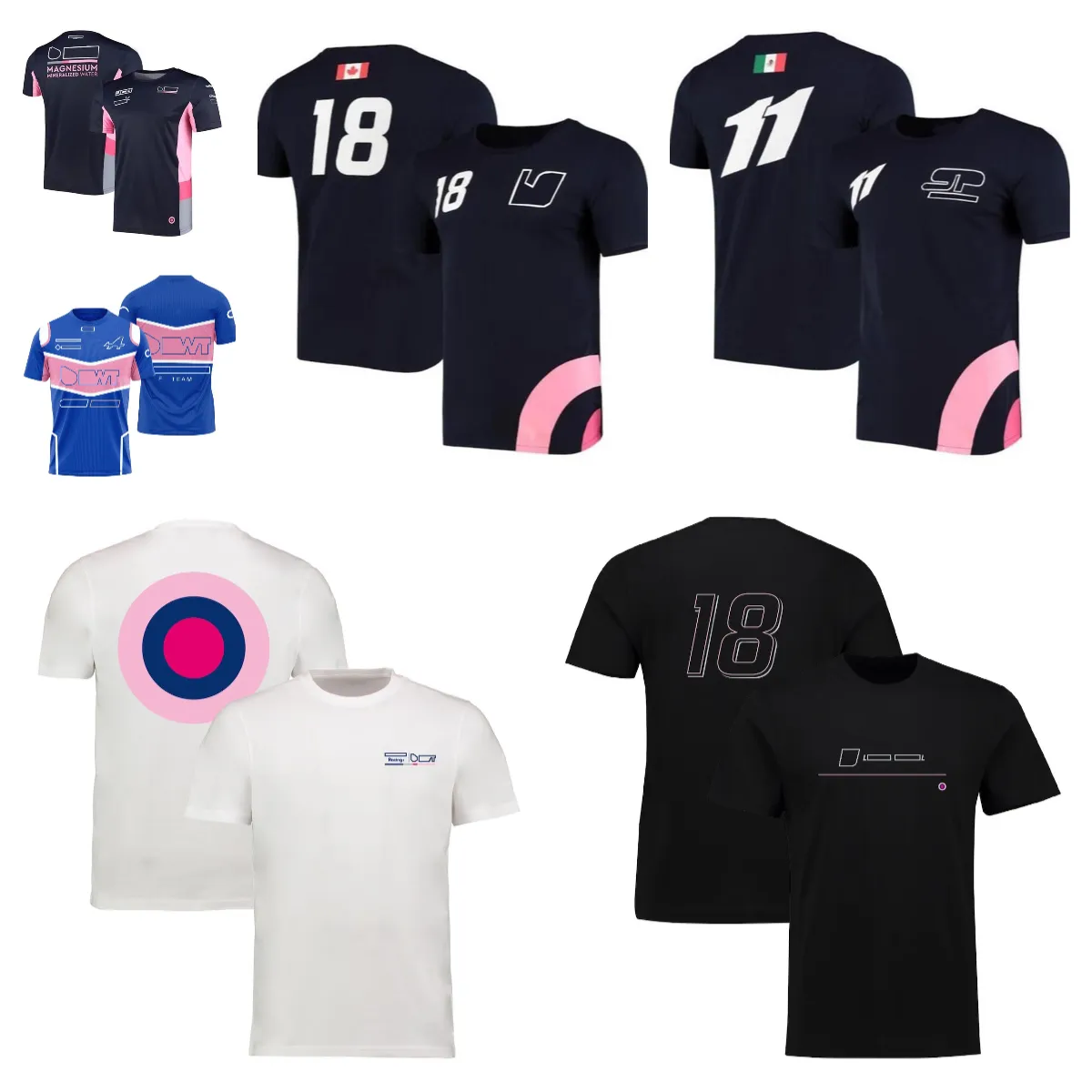 2023 F1 Équipe Coureur Uniforme Grande Taille T Shirt F1 Formule 1