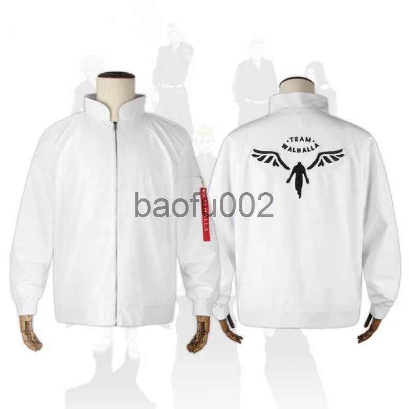 Vestes pour hommes Anime Tokyo Revengers Cosplay Venez Hanemiya Kazutora Walhalla Manteau Uniforme Veste Blanche Adulte Hommes Broderie J230724