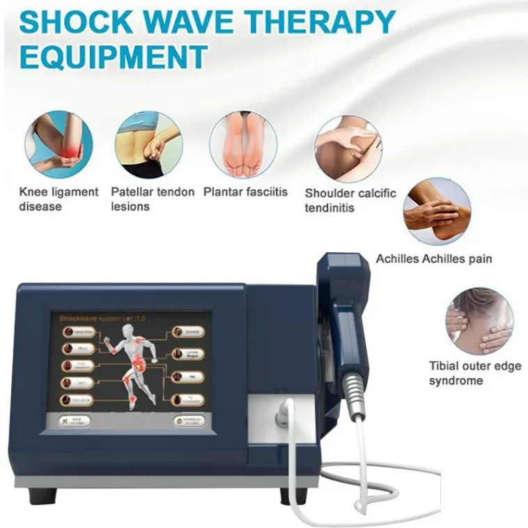 Outros equipamentos de beleza O mais novo sistema de terapia de dor física Acoustic Shock Wave Extracorporeal Shockwave Device For Relief Reliever