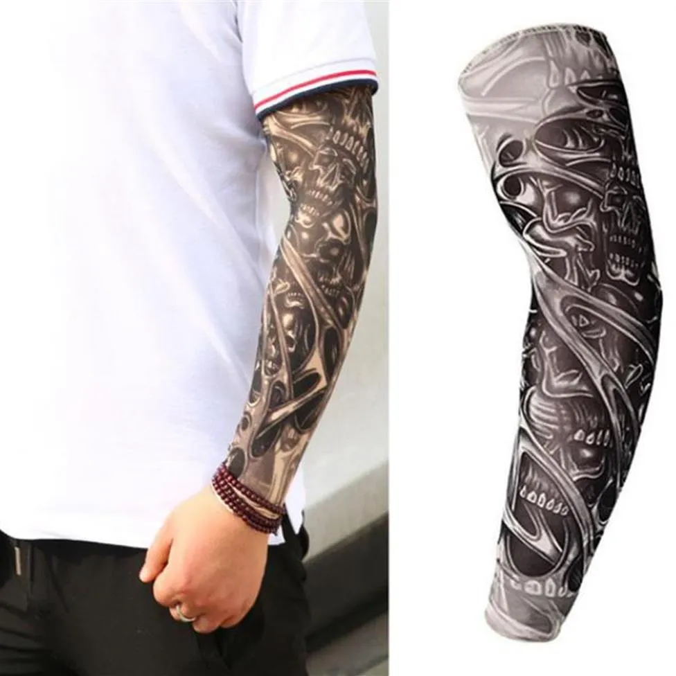 2PC oddychający 3D Tattoo UV Ochrona rękawów rękawów rękawów ramię ramię Rolownicy Cykling Słońce Okładki Ochronne Szybkie suche Summer