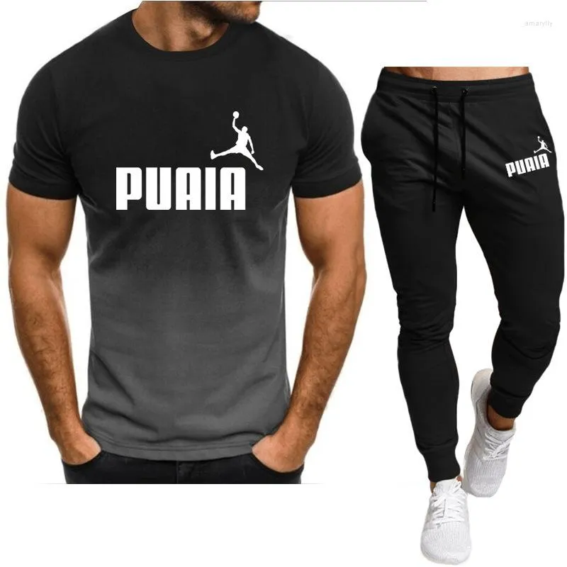 Conjunto de camisetas esportivas masculinas cross border 2023 sazonal manga curta primavera/verão conjunto de camisetas esportivas