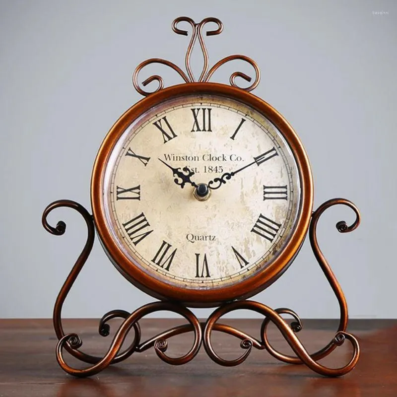 Masa saatleri Avrupa vintage dekor saati Demir Sessiz Retro Ev Yatak Odası Oturma Odası Ofis