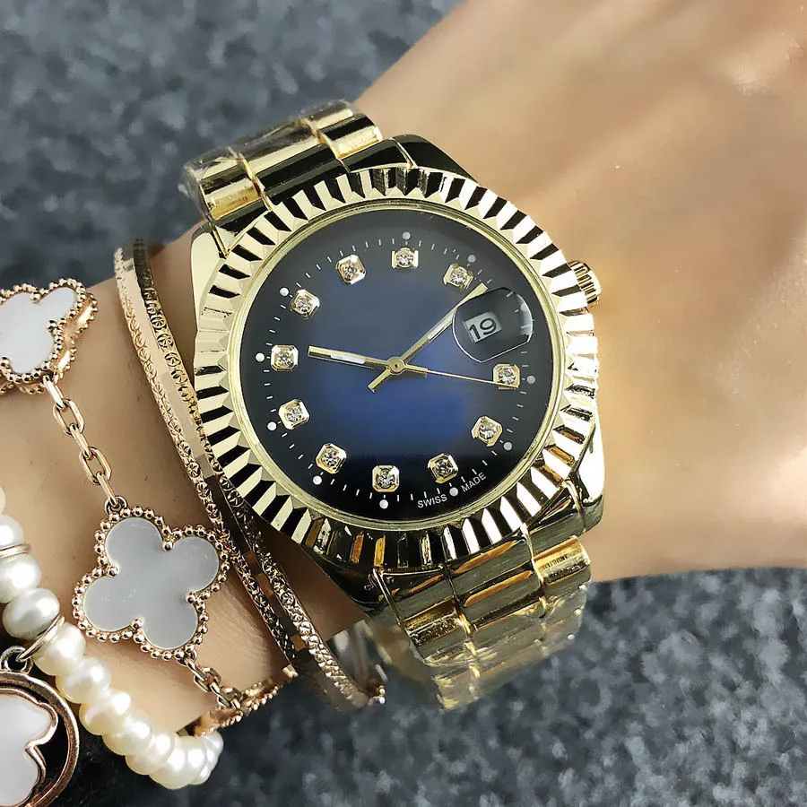 Titta på kvinnors casual klockor högkvalitativa designer lyxiga begränsade upplagor kvarts-batteri rostfritt stål 36mm klockor