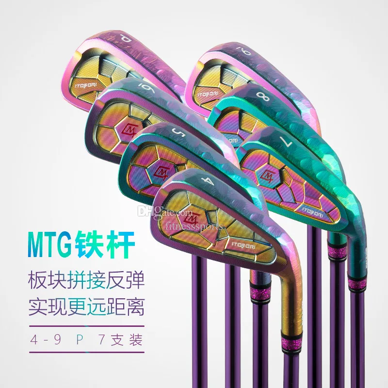 Taco de golfe forjado ITOBORI MTG arco-íris personalizado colorido conjunto de ferro masculino aço carbono CNC cavidade conjunto eixo de grafite de aço