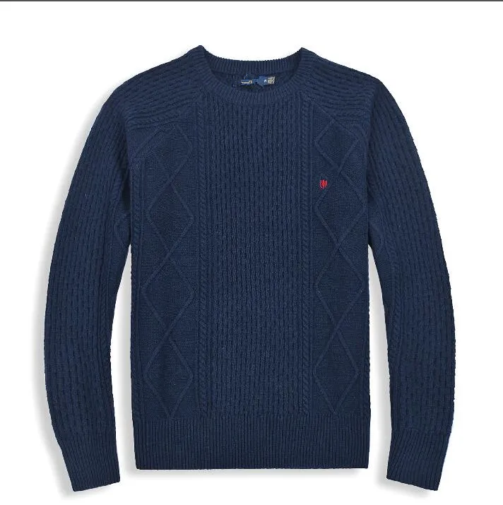 Herr designer för kvinnliga män stickad pullover tröja långärmad ralph topp blixtlås halv klädhäst lösa high street lyxig