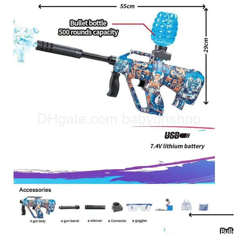  aug toy gun water gel blasters electric hydrogel toy rifle gun airsoft gun pistol for adults children boys birthday gifts