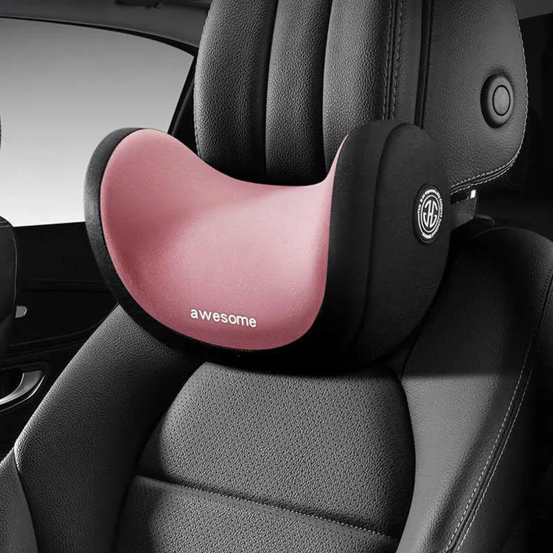 Memory Cotton Nackenkissen Autositz Kissen Unterstützung Auto Lendenkissen  Bequemes und atmungsaktives Auto Kopfstütze Lendenwirbelstütze