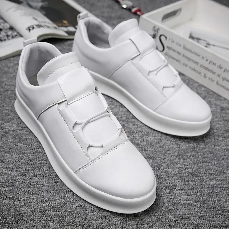 Dress Shoes Brand Men Leather Casual Slip on Loafers White Men s Platform Fashion Leisure Driving Soft Moccasins 230724