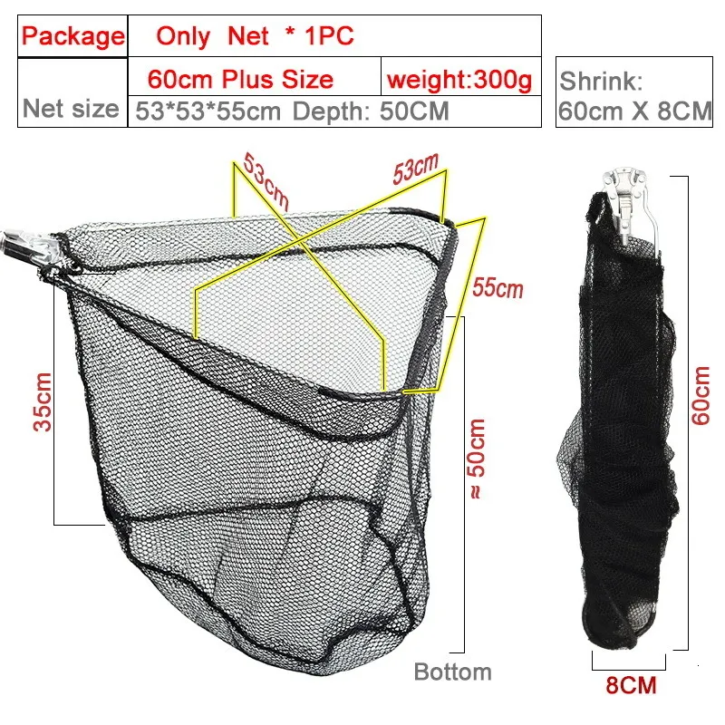 1pc 2.1m High American Style Collapsible Fishing Landing Net