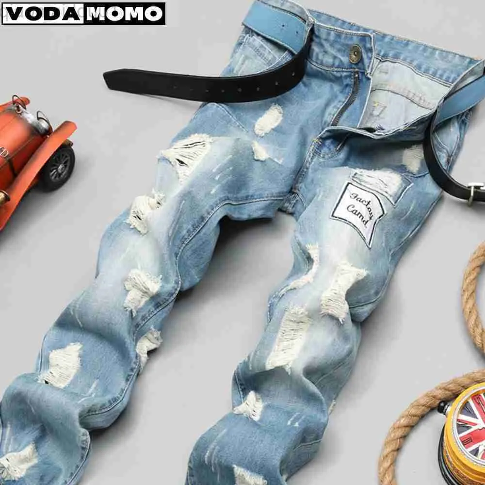 Männer Jeans Männer Jeans Denim Gerade Abgenutzt Europäische Und Amerikanische Klassische Lange Neue Marke Mode Marke Hosen pantnes hombre streetwear L230724