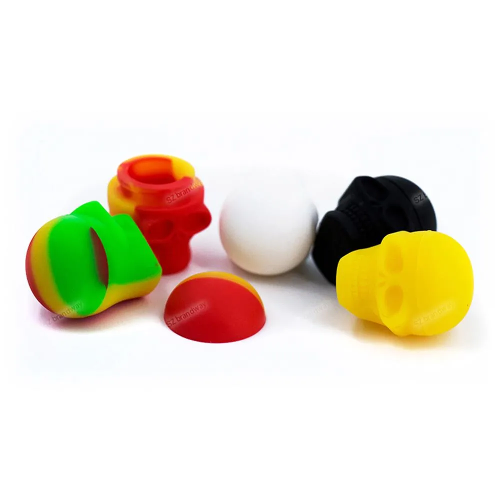 Skull Silicone Container Non -Stick Silicone Burkar 3ML Wax Container FDA Silicone burkar DABS FÖR ROKING ACCTIONORY3187