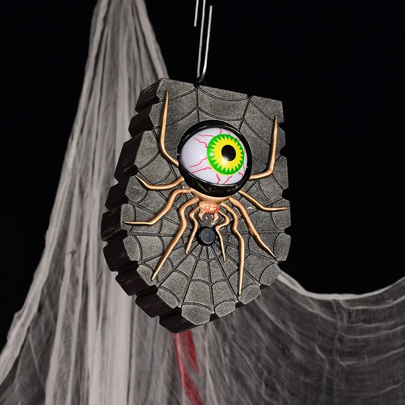 Decorações de campainha de Halloween Globo ocular assustador com sons assustadores Prop de festa em casa assombrada XBJK2307