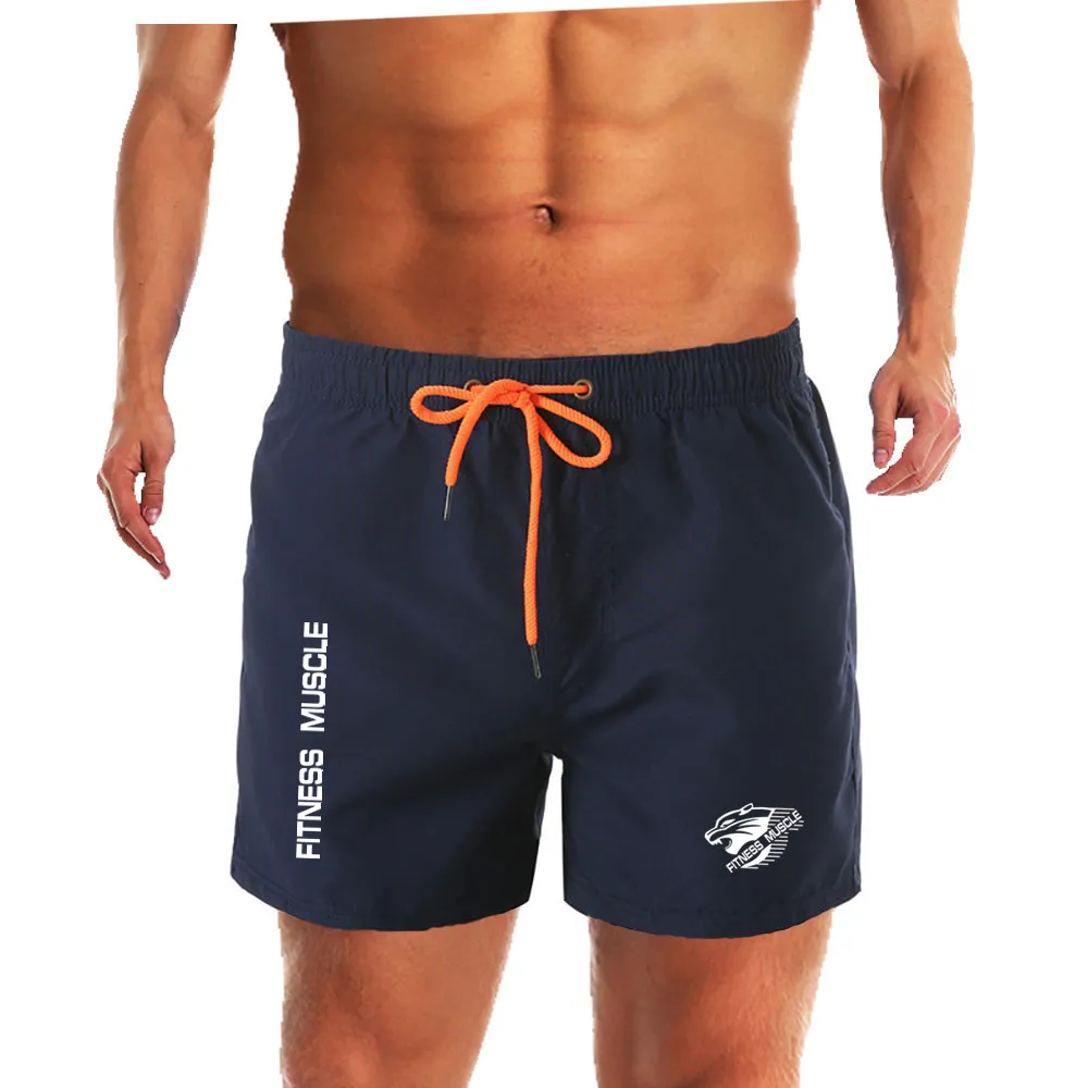 Bermudas de verão para homens, shorts de praia, forro de malha, calças curtas de secagem rápida, shorts de praia para surf, fitness, músculos, esportes aquáticos