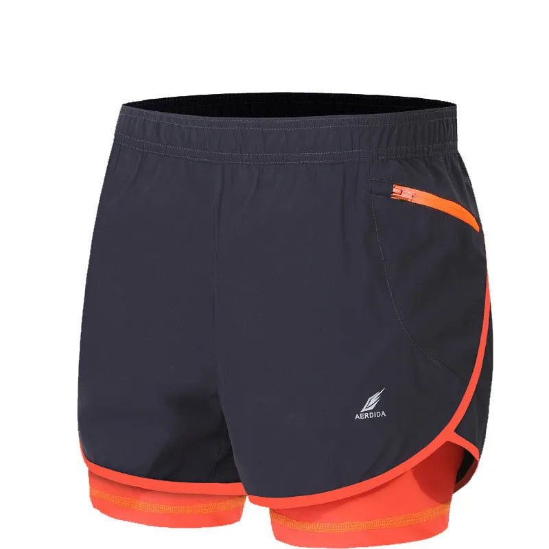 Pantaloncini da corsa da maratona da uomo 2 in 1 Pantaloncini da palestra M-4XL Pantaloni corti da palestra da uomo Pantaloncini da ciclismo sportivi corti con fodera più lunga