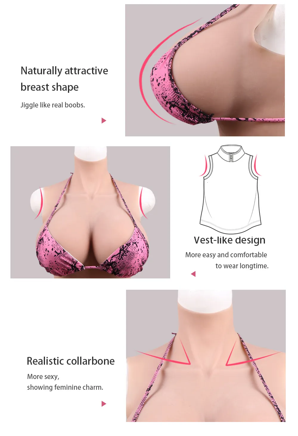 Breast Form U Charmmore Fake Boobs Realistic Silicone Breast Forms