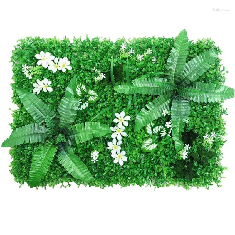 Fleurs décoratives haies topiaires artificielles décoration murale végétale écran de balcon de jardin panneaux de verdure décorations