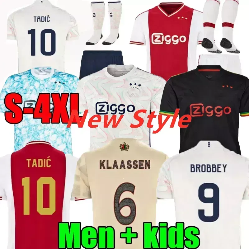 Tadic 23 24 Soccer Jerseys Bassey Berghuis Third Black Kit Bergwijn Cruyff 2023 Away White Football Shirts Men Kids Uniforms 21 22 23 Special Jersey