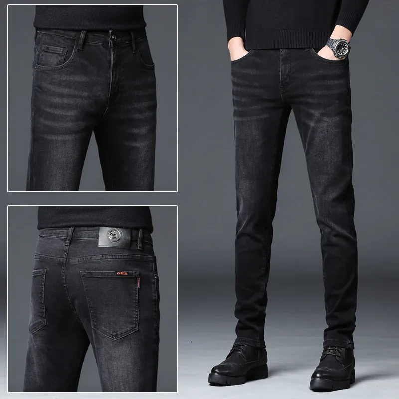 Jeans para hombre Hombres Primavera y otoño Slim Stretch Moda casual Alta calidad 230724