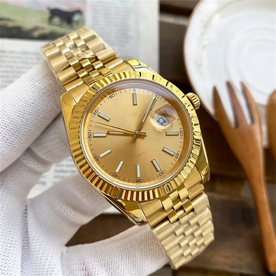 Luxury Men Women Datejust Watch Automatic Mechanical Movement Casual Watches Rostfritt stål Rem 41 Dial Waterproof Arvurs Birthday Present Montres De Luxe