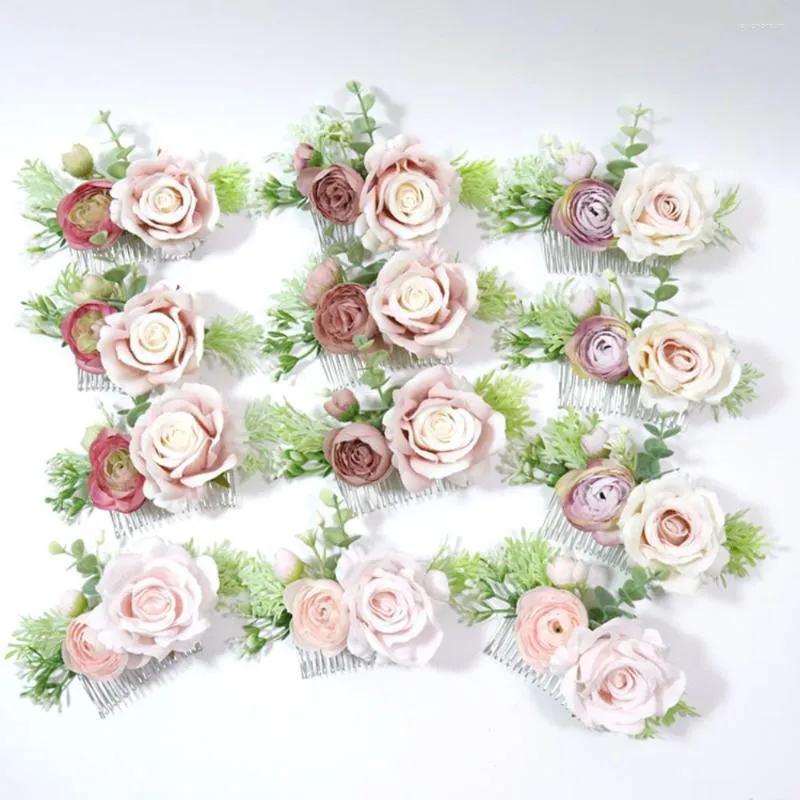 Kopfbedeckungen, künstliche Lavendel-Seidenrosen, Brautkopfbedeckungen für Hochzeit, handgefertigte Brautjungfern-Blumenkopfbedeckung, Hairnovia Accesorios